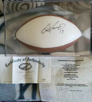Dan Marino Autographed/signed Official Nfl Football W/case (dolphins Hof)