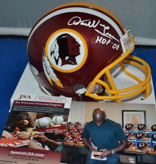 Darrell Green Autographed Mini Helmet Washington Redskins Hof 2008 Jsa