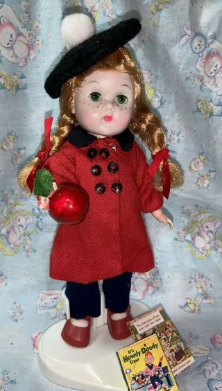 Ginny Wee Imp Doll Vintage 1960 Green Eyes Freckles Bent Knee Walker Accessories