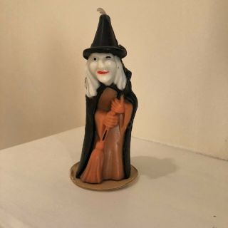 Vintage Gurley Halloween Candle Witch With Broom