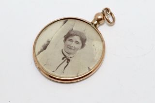 A Lovely Antique Edwardian 9ct Rose Gold Double Sided Locket Pendant 15427