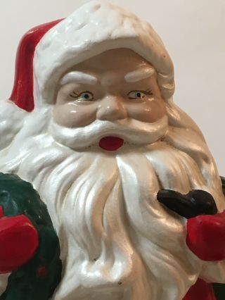 Vintage Ceramic Santa Claus Hand Painted 1970s Christmas 2