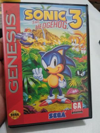 Vtg 1994 Sega Genesis Sonic The Hedgehog 3 Cib Complete
