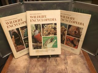 Vintage 1969 Hardcover The International Wildlife Encyclopedia Volumes 1 2 & 3