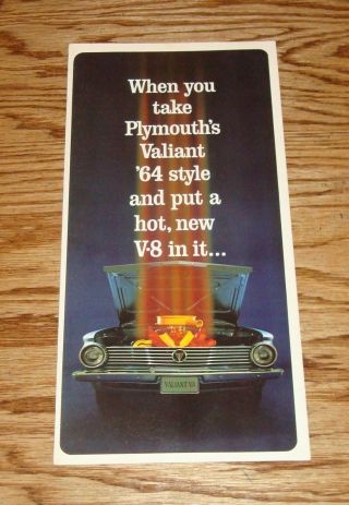 1964 Plymouth Valiant Foldout Sales Brochure 64