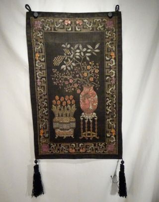 Chinese Silk Kesi Woven Panel 18 " 46cm - 56863