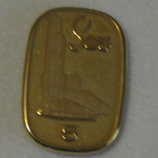 Vintage Gold Filled Sears 5 Year Service Tie Tack Pin