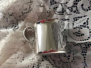 REED & BARTON 865 Silverplate Baby Girl Cup Lined Pink Enamel 2