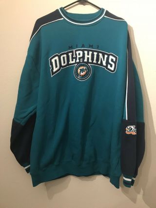 Vintage Nfl Miami Dolphins Crewneck Sweatshirt - Men’s Size 2xl