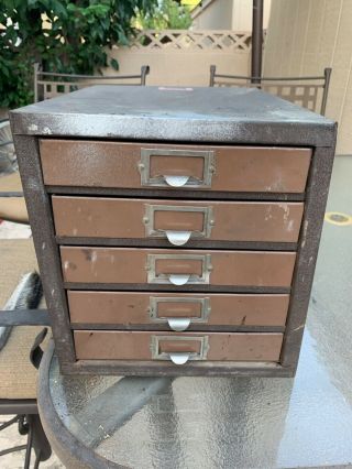 Vintage Kennedy 5 - D 5 - Drawer Machinist Tool Box Cabinet Parts Bin