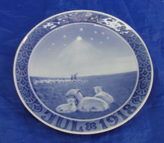 Vintage 1918 Jul Royal Copenhagen Christmas Plate Shepherds Holy Night Bethlehem