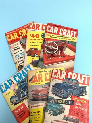 VINTAGE 1958 CAR CRAFT MAG BUNDLE 3
