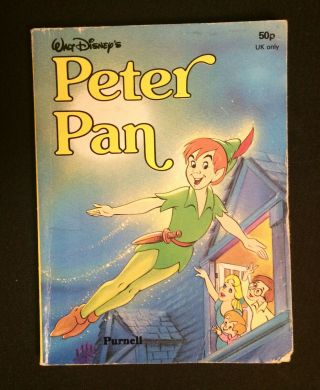 Vintage Book Peter Pan - Wast Disney Productions - Purnell - Uk Only Print
