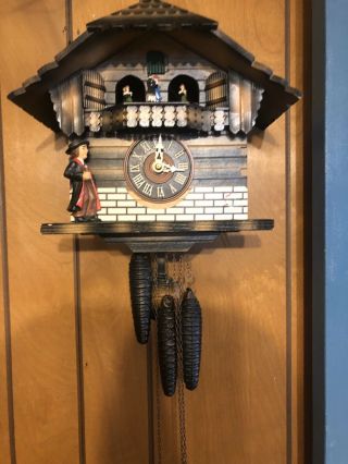 Vintage 3 Weight Musieal Cuckoo Clock