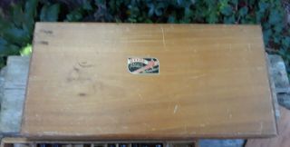 Vintage Devoe Artist Box Wooden Palette Supplies Paint Display 2