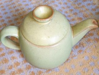 Frankoma Vintage Prairie Green Tea Pot Pitcher W Lid