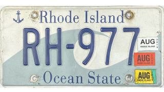 99 Cent Recent Rhode Island Wave License Plate Rh - 977