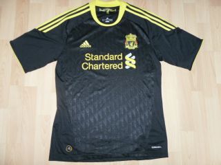 Liverpool Vintage Football Shirt Top Adidas Standard Chartered 2010/11 Away M