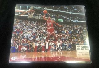 Michael Jordan Signed Autographed 11x14 Photo With Coa/plastic Holder