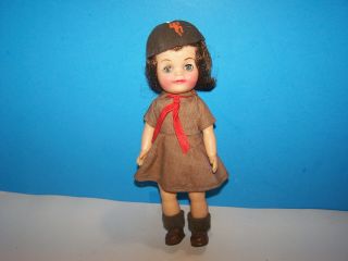 Vintage 1965 Brownie/girl Scout In Complete Uniform 8 Inch By Effanbee