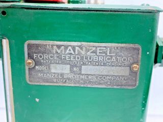 ANTIQUE HIT MISS GAS ENGINE MANZEL FORCE FEED LUBRICATOR OIL OILER STEAM 2