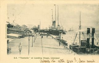 White Star Line Teutonic Liner Postcard,  Titanic Interest