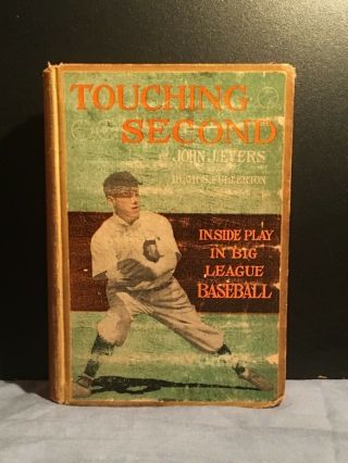 Touching Second 1910 Antique Baseball Book With Newspaper Clippings