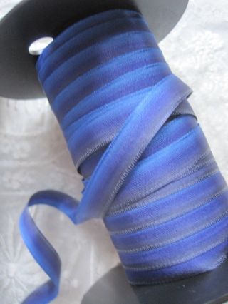VINTAGE FRENCH BLUE OMBRE RIBBON TRIM 3 YARDS 3