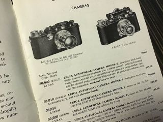 Vintage 1930s Era Leitz/leica Information And Price List Brochure