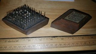 Antique Dentist Kit Clev Dent Metric Burs Drill Bits In Wooden Case