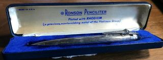Vintage Ronson " Penciliter " Mechanical Pencil & Lighter Combo Made In Usa Boxed