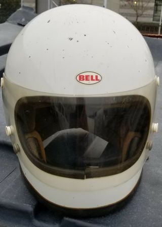 Rare Vintage 1970 Bell Star Toptex Motorcycle Helmet Size 7