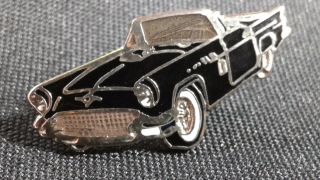 1957 57 Ford Thunderbird T - Bird Convertible Hat Pin,  Tie Tac,  Classic Black Car