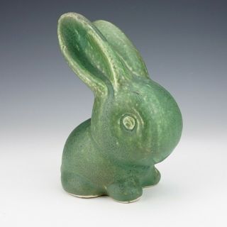 Vintage Denby Pottery - Green Glazed Stoneware Bunny Rabbit - Art Deco