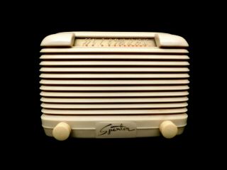 Vintage 1940s Old Sparton Gem Art Deco Antique Bakelite Tube Radio & Plays