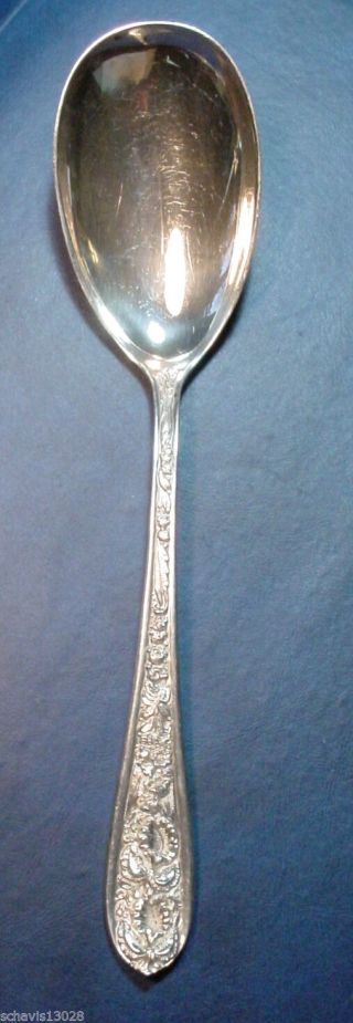 Corsage Sterling Silver Serving Spoon Stieff Flatware Vintage Estate Find Large