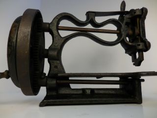 Antique / Vintage Patented England Style Sewing Machine,  Hand Crank,  Small