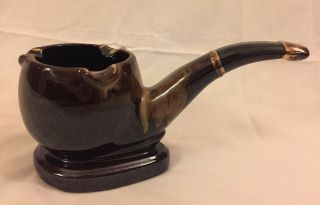 Napco Vintage Pipe Shaped Ashtray Glazed Ceramic Pottery Japan Cigar