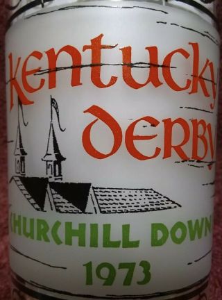 Vintage 1973 Kentucky Derby Souvenir Julep Libbey Drink Glass Secretariat 3