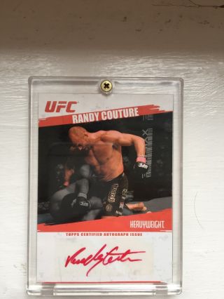 2009 Topps Ufc Round 2 Red Ink Auto - Randy Couture 12/25