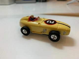 Vintage Aurora Tjet Indy Race 2 Yellow Ho Slot Car