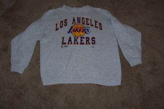 Vintage Los Angeles Lakers Basketball Crewneck Sweatshirt Size Large Men