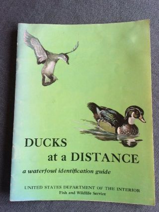 Vintage 1963 Ducks At A Distance Waterfowl Id Guide Dept Of Interior Fws