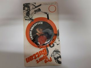 Vintage 1972 Frank Mahovlich Pro Sport Hockey Button In Orig.  Packaging