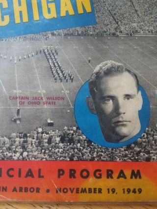 Vintage 1949 Ohio State Michigan Football Offical Program 2