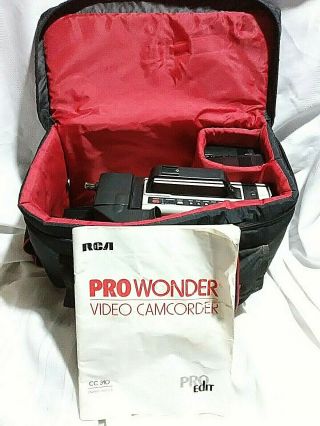 Vintage Rca Cc 310 Pro Wonder Video Camcorder W/pro Edit & All Accessories