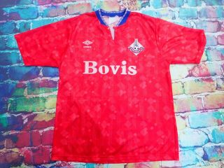 F5 Vintage Oldham Athletic 1989 - 91 Away Shirt Umbro Bovis Large Jersey