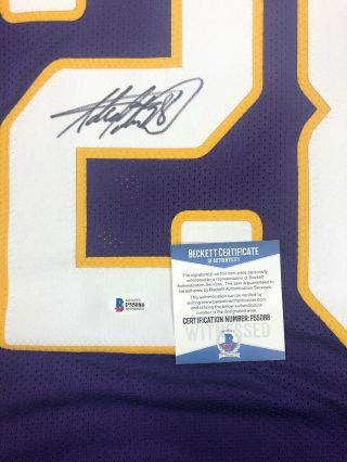 ADRIAN PETERSON AUTO Autograph Signed Custom Minnesota Vikings Jersey - Beckett 2