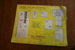 Vintage 1966 Tune Up Chart Book