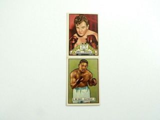 1951 Topps Ringside Boxing Card 2 - Card Panel James J.  Braddock / Bob Baker